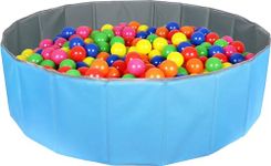 Click N' Play Kids Ball Pit Foldable Play Ball Pool with Storage Bag. Blue (Balls Not Included)