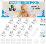 Baby & Child Proof Cabinet & Drawers Magnetic Safety Locks by Eco Baby Heavy Duty Locking System (12 Pack)