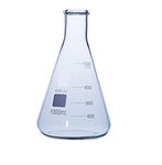 Rocwing - Borosilicate 3.3 Graduated Conical Glass Flask for Laboratory (1000ml)