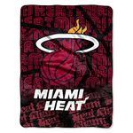 Northwest Officially Licensed NBA Miami Heat Redux Micro Raschel Throw Blanket, 46" x 60", Multi Color