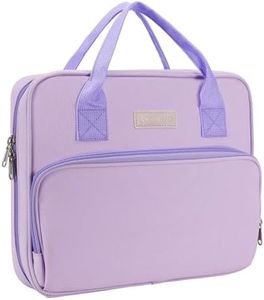 Losong Bible Cover for Women, Large Bible Carrying Book Case with Handle Church Tote for Girls Catholic Gifts, Fits for Study Bible Protective Bag Purple