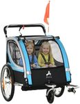 Aosom 2 Seat Bike Trailer for Kids 