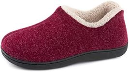 ULTRAIDEAS Womens Full Slippers Red Size: 10