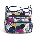 Womens Multi Pocket Casual Cross Body Bag Waterproof Travel Bag Messenger Bags Shoulder Handbag (Colorful dream)