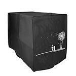 kwmobile Cover Compatible with Ninja Double Stack XL (9,5L) Cover - for Air Fryer - Dandelion Love White/Black