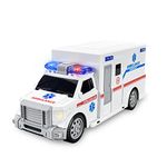 CDDZSW Ambulance Toys for Kids 3-12 Years Old, Electric Ambulance Toys - with Bright Flashing 4D Lights and Real Sounds for Boys & Girl Ages 3+ Miracle Gift Toy (White)