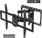 Mounting Dream TV Wall Mount Bracket Swivel and Tilt for Most 42-75 inch Flat & Curved Screen TVs up to VESA 600x400mm and 45.5 KG, Ultra Strong Dual Arms Full Motion TV Bracket MD2617-03