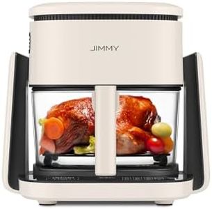 Jimmy AF3 Air Fryer for Home, Multi-functional Air Fry/Pan Fry 2-in-1, 4L Digital Air Fryer 1500W upto 220ºC, HD Touch Display, 8 Pre-setting Menus For Baking, Frying, Roasting, Toasting Etc