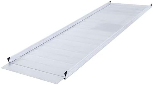 10' Wheelchair Ramp for Home Steps, 850 lb Capacity, Non-Slip, Entry Access for Mobility Scooters, Power Chairs, 36" W, Silver Spring