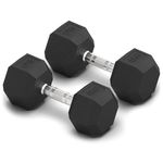 ZENO Dumbbells Set | Weights Dumbbells Set | Metal Dumbbells Pair | Hex Dumbbells For Workouts | Dumbbell Set For Home Training & Gym | Weights Set | Anti Slip & Anti Roll (Black, 8KG (2 X 4KG))