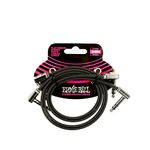 Ernie Ball Flat Ribbon Stereo Patch Cable 2-Pack, 24 in Black (P06406)