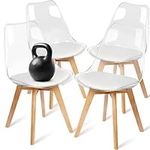 Barydat Clear Dining Chairs Set of 
