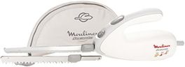 Moulinex Couteau électrique, 100 W, Lames à découper, Tranche les viandes, charcuterie, poissons, pain, Secanto blanc DJAC41