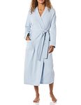 Amazon Essentials Women's Lightweight Waffle Full-Length Robe, Dusty Blue, X-Large