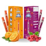 Skippi Ice Pops 100% Natural Freezer Pops, Juice Bars, Ice Pops - Raspberry & Orange Flavors (12+12 Pops Boxes) - 12 Gram