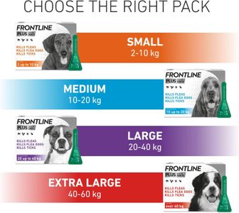Frontline Plus Flea & Tick Treatment for Medium Dogs