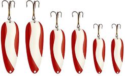Lucky Strike Red and White Devil Bait Spoon Lure Kit - Designed in Canada