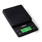 Sipologie Precision Weigh Scale with Timer – Digital Coffee Scale for Accurate Brewing, 0.1g Precision, LCD Backlit Display, Ideal for Pour Over, Espresso, and Kitchen Use