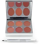 Jerome Alexander New Again Lipstick Palette & Retractable Brush, 6 Hot-Poured, Buildable & Blendable Smooth Matte Shades (Nude)