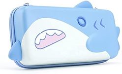 Geekshare Cute Carry Case Compatible with Nintendo Switch/Switch OLED - Portable Hardshell Slim Travel Carrying Case fit Switch Console & Game Accessories -- Shark