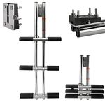 Amarine-made Heavy Duty 3 Steps Boat Marine Dual Vertical Telescoping Tube Stainless Steel Sport Diver Ladder with Mount - 3 Steps - M1085S3