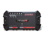 Stetsom STX2436 DSP 4 Channel Crossover and Equalizer Signal Processor Car Audio Sequencer with 2 Inputs, Audio Treatment, and LCD Display, Black