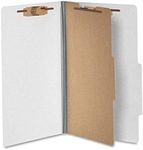 Wilson Jones Classification Folders with Fasteners, Pressboard, 4-Part, Legal Size, Gray, 10 per Box (A7016054)