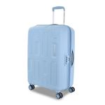 American Tourister Ivy 2.0-8 Wheel, 79 CM Large Hard PP Check-in Suitcase for Travel/Trolley Bag for Travel/Travel Bag with Combination Lock & Smooth Sliding Double Wheel - Blue Frog