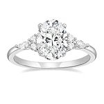 TIGRADE 3CT Engagement Ring Oval Cu