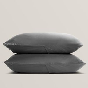 Lasuens Laguna Pillowcase Set, Silky Soft Cooling Pillowcase Set Made from 100% Lyocell (Dark Grey, King)