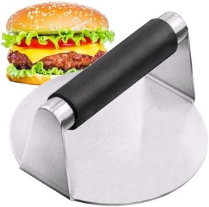 Goujfol Smash Burger Press, 5,5 Pollici Pressa per Hamburger, Professionale Pressa per Hamburger in Acciaio Inox,Pressa per Biscotti Hamburger per Piastra Piatta Griglia, Bistecche, Panini, Barbecue