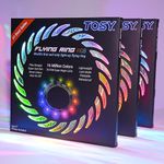 TOSY Flying Ring - 16 Million Color RGB or 12 LEDs, Super Bright, Lost Mode, Auto Light Up, Safe & Soft, Waterproof, Lightweight frisbee, Birthday, Camping & Outdoor/Indoor Gift Toy for Boy/Girl/Kid