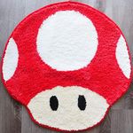 Evovee Ladybug Rug Cute Bathroom Decor Funny Mushroom Bath Mat Shower Red Rugs Funky Bedroom Aesthetic Fun Round Preppy Cool Apartment College Novelty Washable Bathmat Game Room Retro