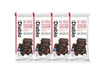 Diablo Dark Chocolate with Sweetener | Sweetened by Maltitol | Sugar Free | 85g (Pack Of 4)