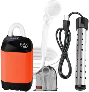 Portable Camping Shower with 2000W Heater, Long-Lasting 7800mAh Rechargeable Camping Shower with Digital Power,3 Spray Modes,IPX7 Waterproof Outdoor Camp Pump for Hiking, Travel, Car, Pet