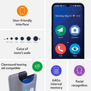 Doro 8200 4G Unlocked Smartphone – Android Mobile, Large Display