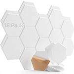 Soundsbay Acoustic Panels 18 Pack Sound Proof Panels, Hexagon Soundproofing Panels High Density Acoustic Wall Panels Beveled Edge for Studios/Recording Room/Gaming Room 12"×10"×0.4"