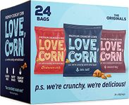 LOVE CORN Variety Pack (8x Sea Salt, 8x BBQ, 8x Salt & Vinegar 20g) – Healthy Snacks Ideal for Gluten Free & Vegan Diets – Low Sugar Alternative for Crisps, Mixed Nuts & Pretzels – Perfect To Graze On