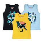 Real Basics Boys Regular Vests(Rb-Bb-Tvest-P4-1112-Dfox_Multicolor_11-12 Years)