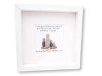 Childminder Gift Pebble Art Picture, Nanny, Nursery, Teacher, Personalised Thank you - Leaving Gift