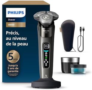 Philips Rasoir i9000, rasoir électrique sec et humide, avec technologie Skin IQ, système Triple Lift & Cut, lames rotatives 360 Dual SteelPrecision Blades, modèle X9002/30