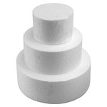 Pvczool Round Cake Dummy Foam Cake Set Foam Cake Models 4 inch / 6 inch/ 8 inch (Cake Dummy Set 4 inch 6 inch 8 inch) for Decorating Practicing Display DIY Arts Crafts