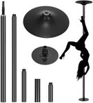 OFCOSO Professional Dancing Pole 45mm Spinning Pole Portable Removable Spinning Dancing Pole Dance Kit Adjustable Height Spinning Pole for Exercise Club Party Pub Home, Black