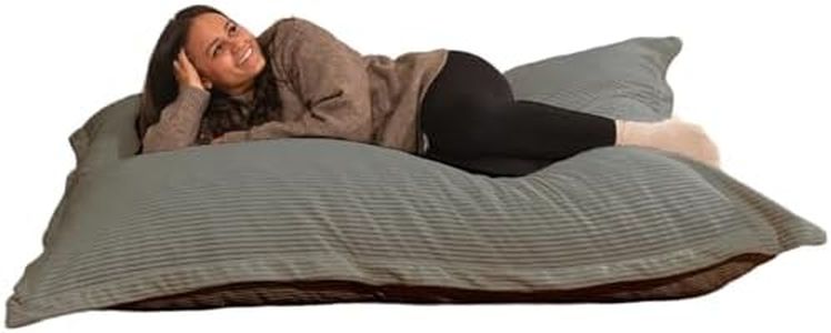 bananair - Sitzsack XXL aus Cordstoff für Kinder und Erwachsene, Weich und Bequem, Maschinenwaschbarer Bezug - Sitzsack mit Füllung, Giant Bean Bag, Puff, Bodensofa (180x140 cm, Dunkelgrau)