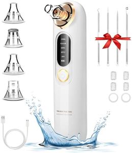 FAOKZE Poros Limpiador,de Puntos Negros,de Poros Eliminador,Puntos Negros Succionador,Limpiador de Poros,Recargable USB,5 potencia succión 4 cabezales aspiración,Puntos Negros Limpiador