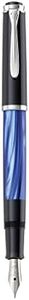 Pelikan Tradition M205 Blue Marble Fountain Pen, Fine Nib, 1 Each (801966)