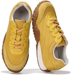 Project Cloud Sneakers for Women - Lightweight with Memory Foam Insole Womens Sneakers - Walking Shoes Women Footwear - Womens Shoes (Donna Hitop, Must, 5.5) Mustard