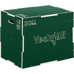 Yes4All Non Slip Wood Plyo Box/Wooden Plyo Box for Exercise - Green, 24" x 20" x 16"