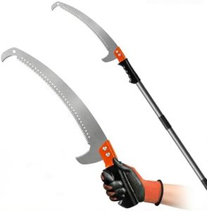 Pruning Saw, 4.3m Lightweight Manual Pole Pruner with Stainless Steel Blade - Effortless Tree Trimming & Branch Cutting for Forestry, Garden, Patio | Ergonomic Handle, Robust Construction (430cm)