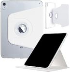 iPad Mini-6th (8.3 inch) 2021 Case, DMaos Magnetic Detachable Smart Cover, 360° Rotation Foldable Stand - White